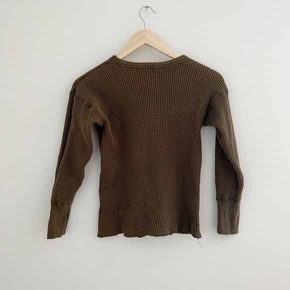 Vintage waffle army shirt S - Picture 3 of 5